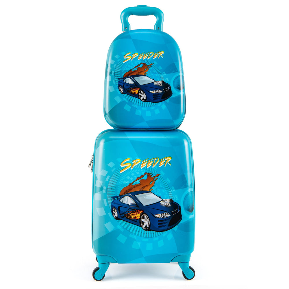 2 PCS Kid Luggage Set With Spinner Wheels for Children Boys Girls