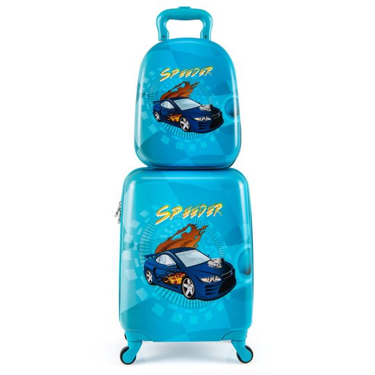 2 PCS Kid Luggage Set With Spinner Wheels for Children Boys Girls