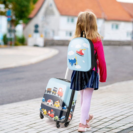 2 PCS Kid Luggage Set With Spinner Wheels for Children Boys Girls
