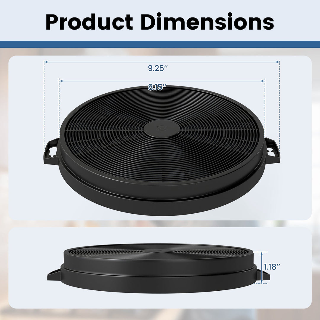 Activated Carbon Filter for Ductless Range Hood with Twist-Lock