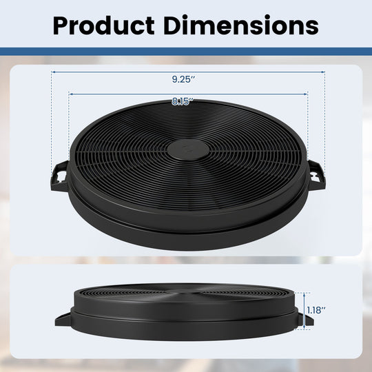 Activated Carbon Filter for Ductless Range Hood with Twist-Lock