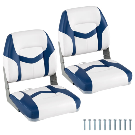 2-Pack Boat Seats with Fixing Bolts and Hinges