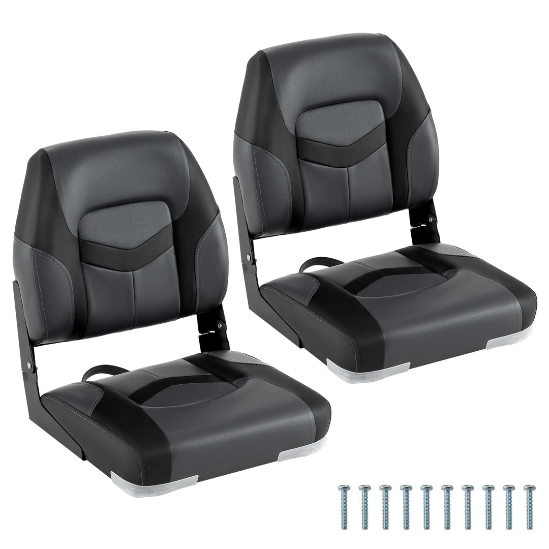 2-Pack Boat Seats with Fixing Bolts and Hinges