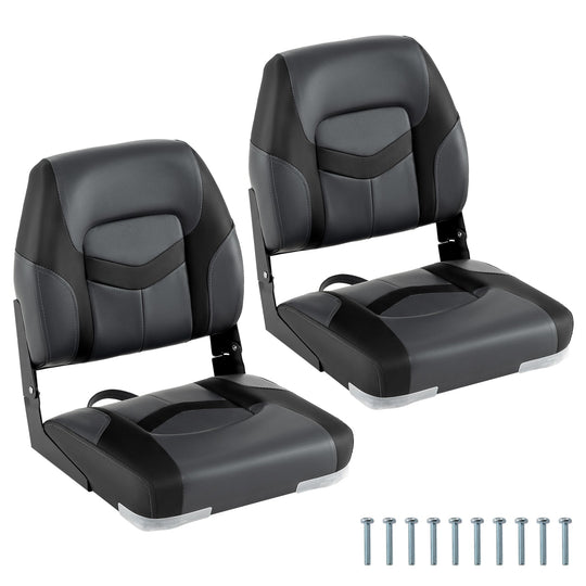 2-Pack Boat Seats with Fixing Bolts and Hinges