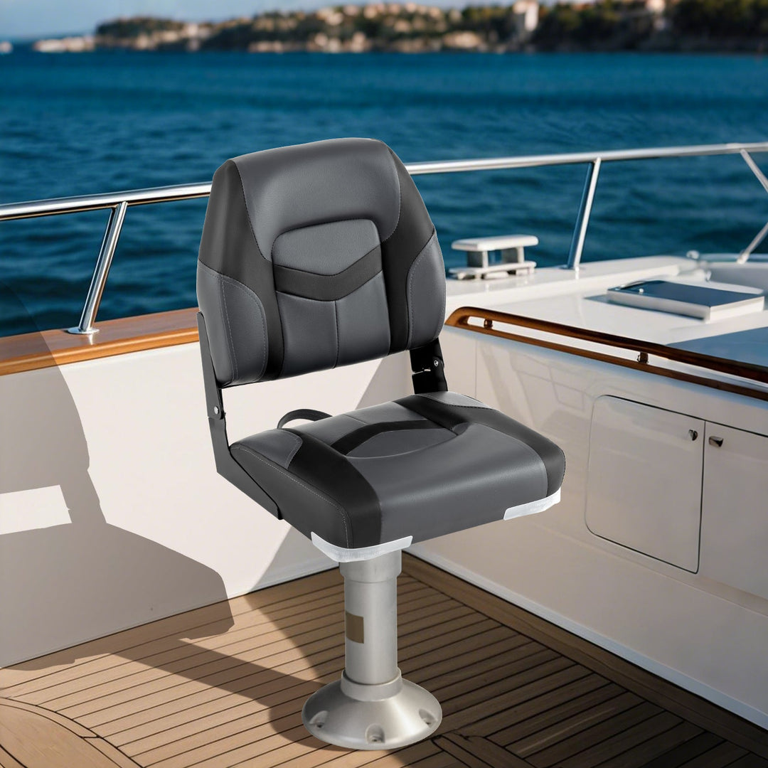 2-Pack Boat Seats with Fixing Bolts and Hinges