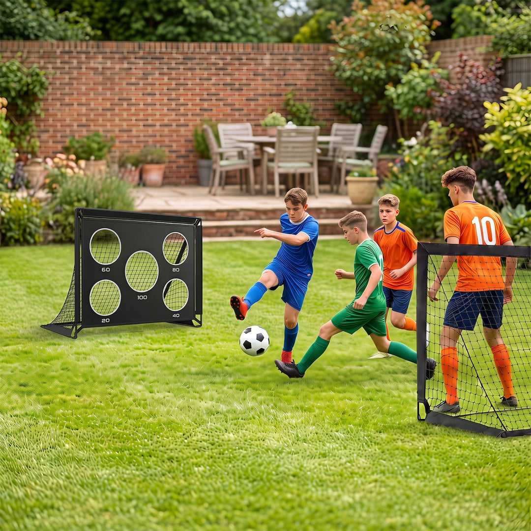 Portable Soccer Goals Set 4x3 FT with Training Accessories