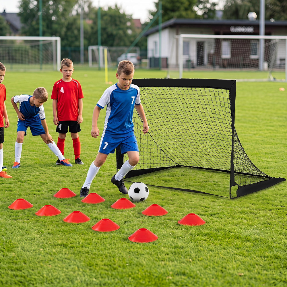 Portable Soccer Goals Set 4x3 FT with Training Accessories