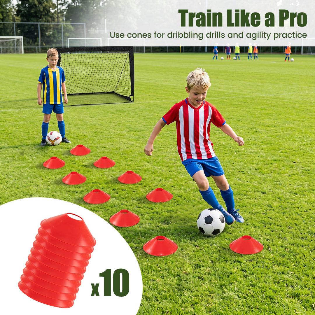 Portable Soccer Goals Set 4x3 FT with Training Accessories