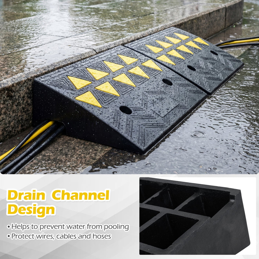 2 Pcs Driveway Threshold Ramps with 5/6 Inch Rise for Medium Trucks