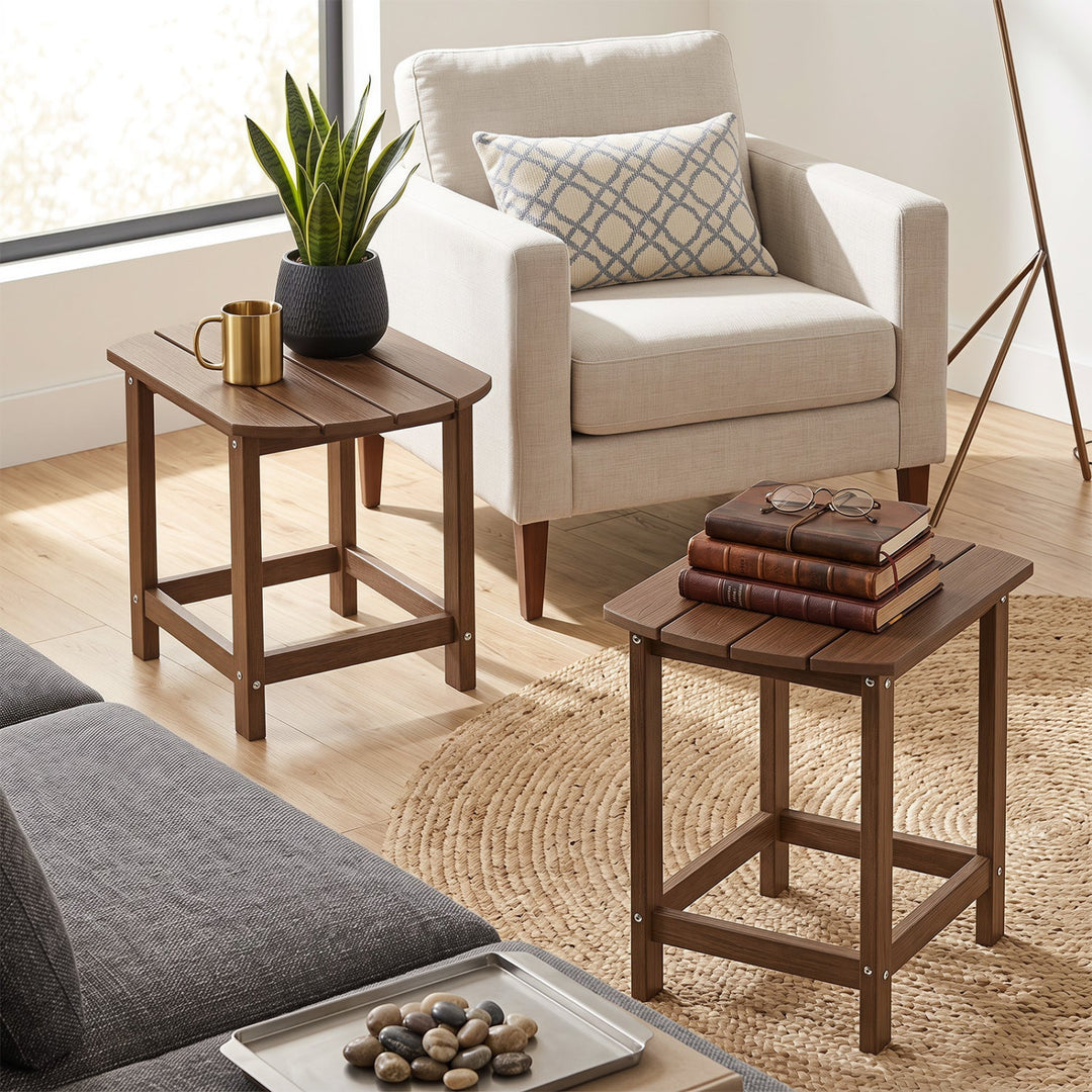 18-Inch Adirondack Side Table Set of 2 for Patio