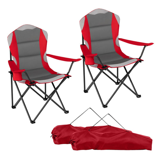 Folding Camping Chairs for Adults with Cup Holders (2-Pack)