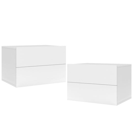 Wall Mounted Floating Nightstand with 2 Drawers