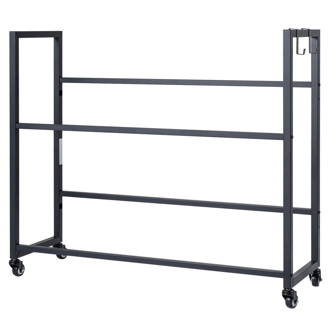 2-Tier Drink Crate Rack with 4 Universal Wheels for Beer and Water Kitchen and Bar