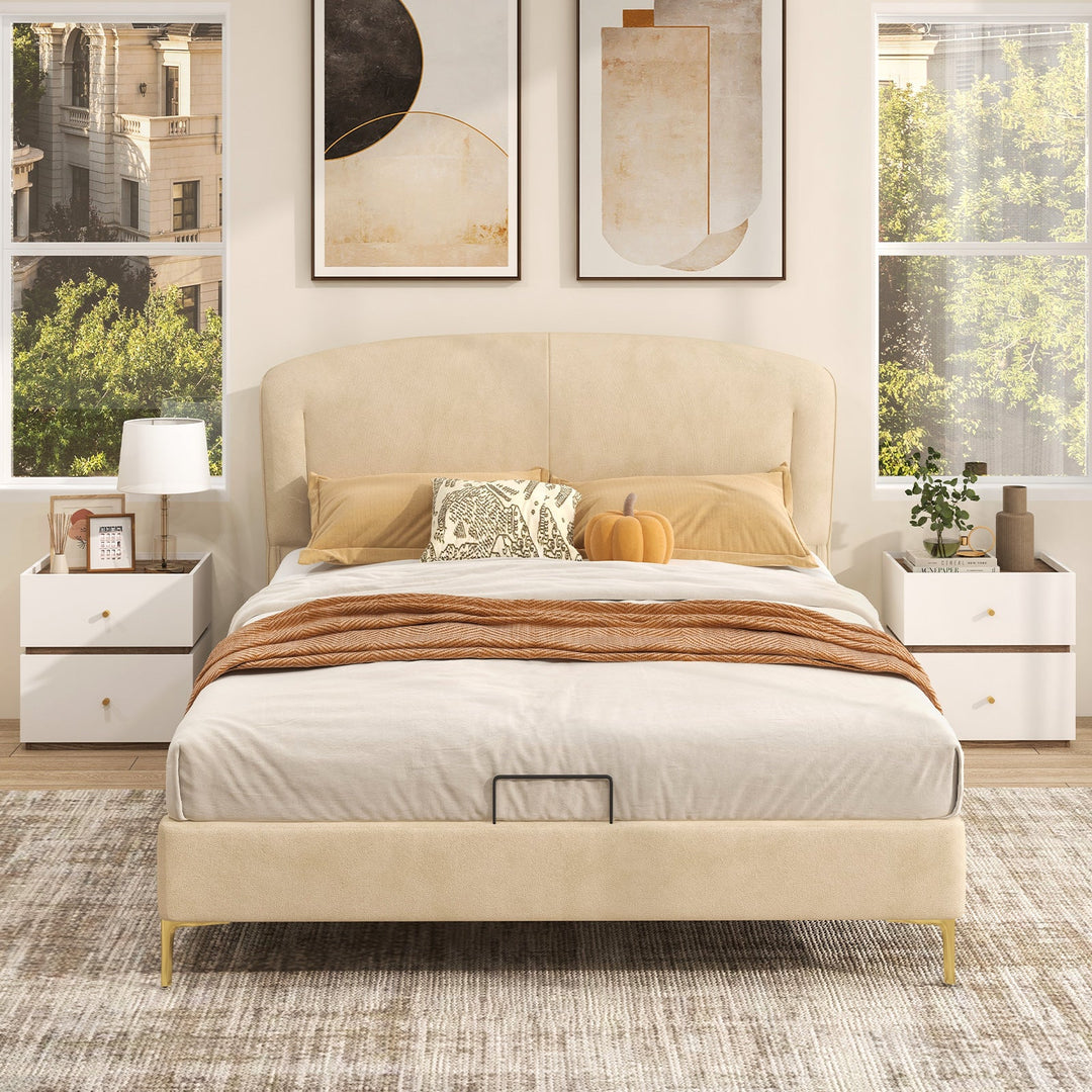 2-Drawer Modern Nightstand with Storage for Living Room Bedroom