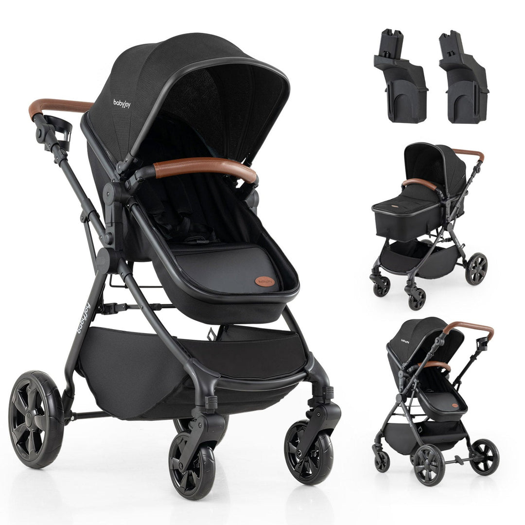 2-in-1 Convertible Baby Stroller with Car Seat Adapters
