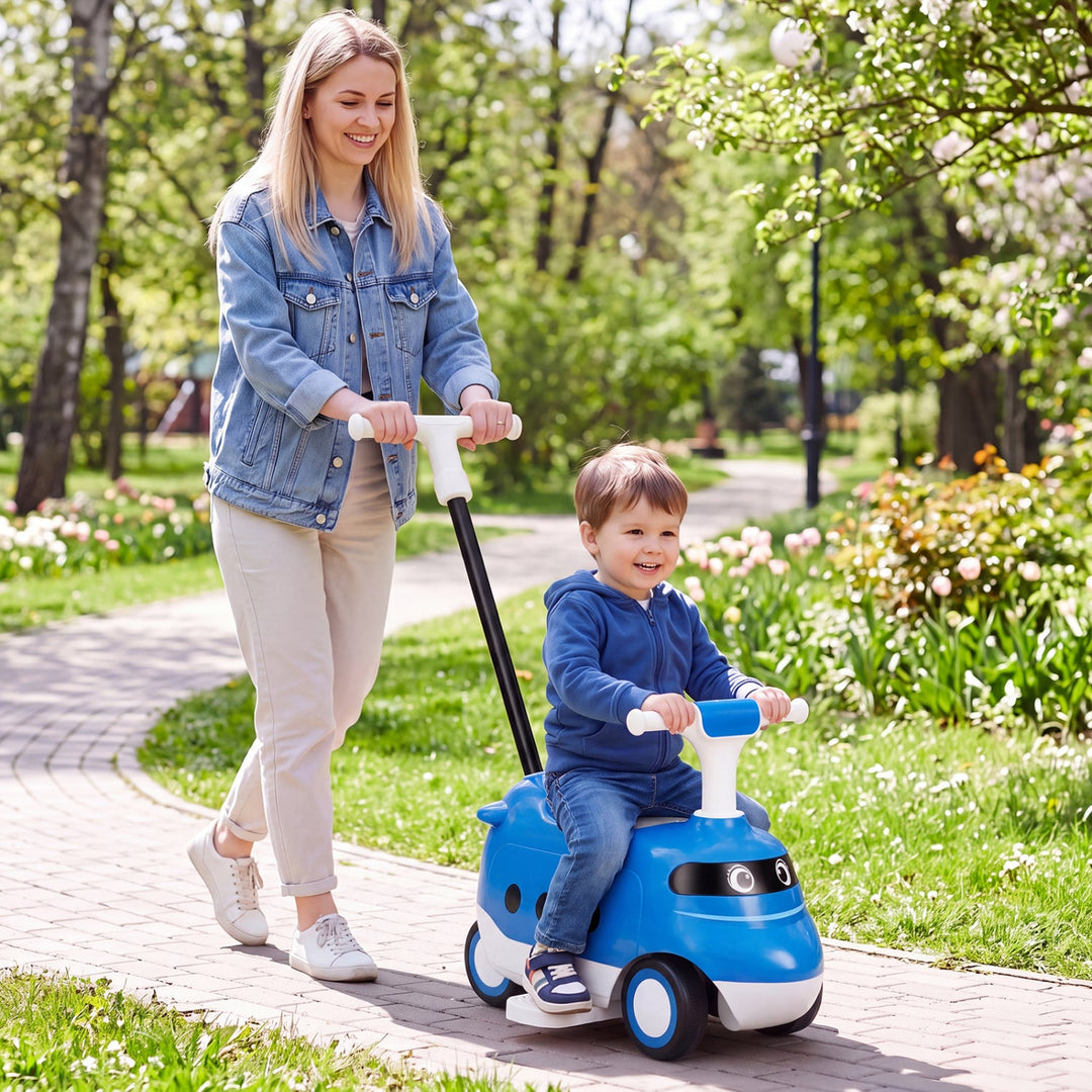 2-in-1 Ride On Push Car for Toddlers Ages 1-3 Years