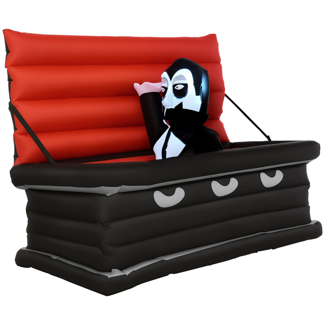 6 FT Halloween Inflatable Vampire in Coffin with LED Lights