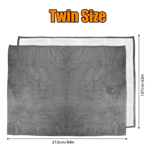 Electric Heated Twin Size Fleece Heated Blanket with 10 Heating Levels 10 Hours Auto Off Machine Washable for Home Office Usage 62x84in