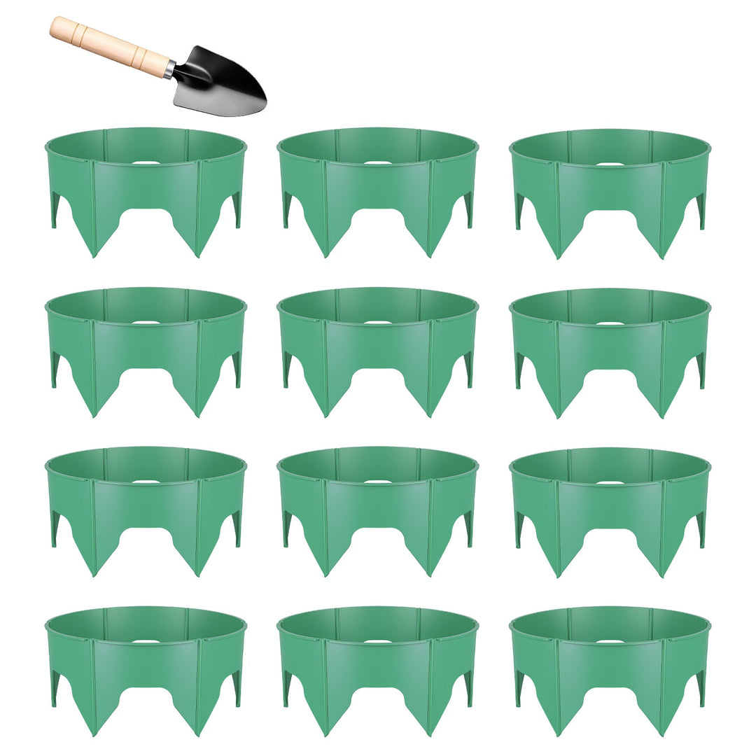 Adjustable Plant Grow Rings 10in with Hand Shovel - 12 Pack