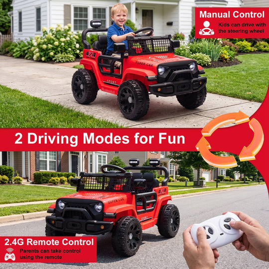 24V Kids Ride On Car with Remote Control & 4WD