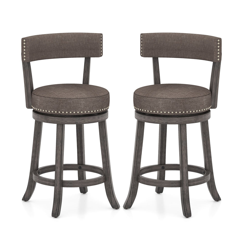 Counter Height Swivel Bar Stools Set of 2 - 24 & 29 Inch