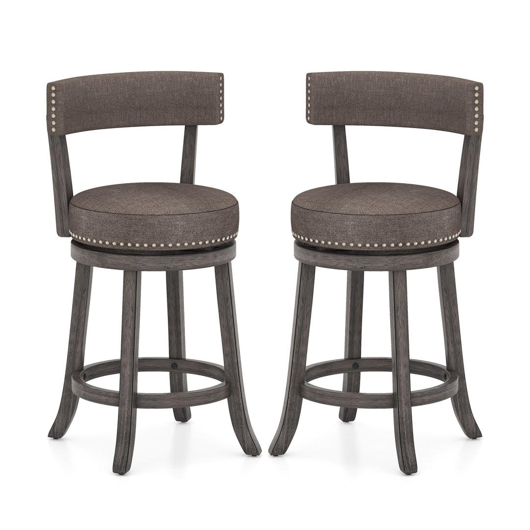 Counter Height Swivel Bar Stools Set of 2 - 24 & 29 Inch