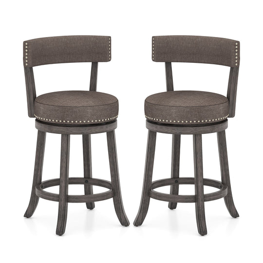 Counter Height Swivel Bar Stools Set of 2 - 24 & 29 Inch
