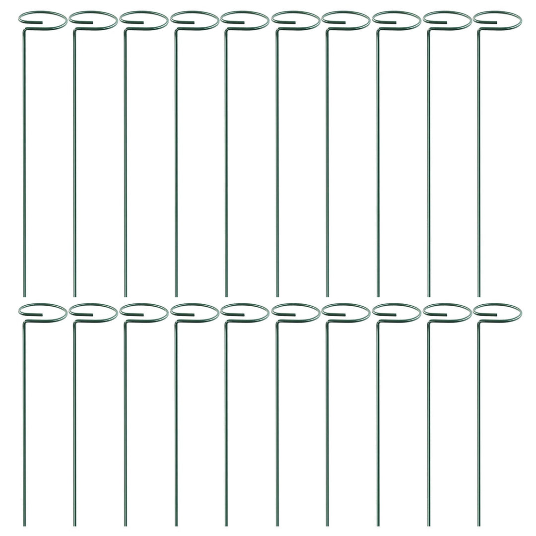 10Pcs 10in Plant Support Stakes Garden Flower Single Stem Support Stake Iron Plant Cage Support Ring For Tomatoes Orchid Lily Peony Rose Flower Amaryl