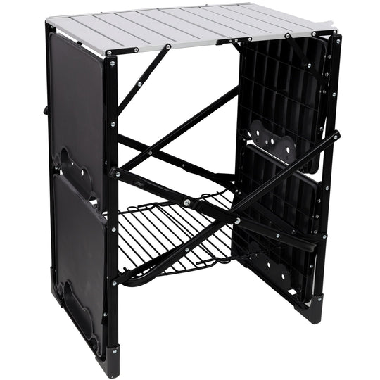 Folding Camping Kitchen Table with Heat-Resistant Top