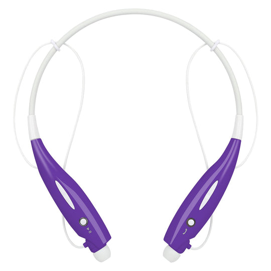 Wireless Stereo Headsets Sport Neckband Headphones In-ear Magnetic IPX4 Waterproof Earbuds w/ Built-in Mic Call Vibrate Alert Number Broadcast Running