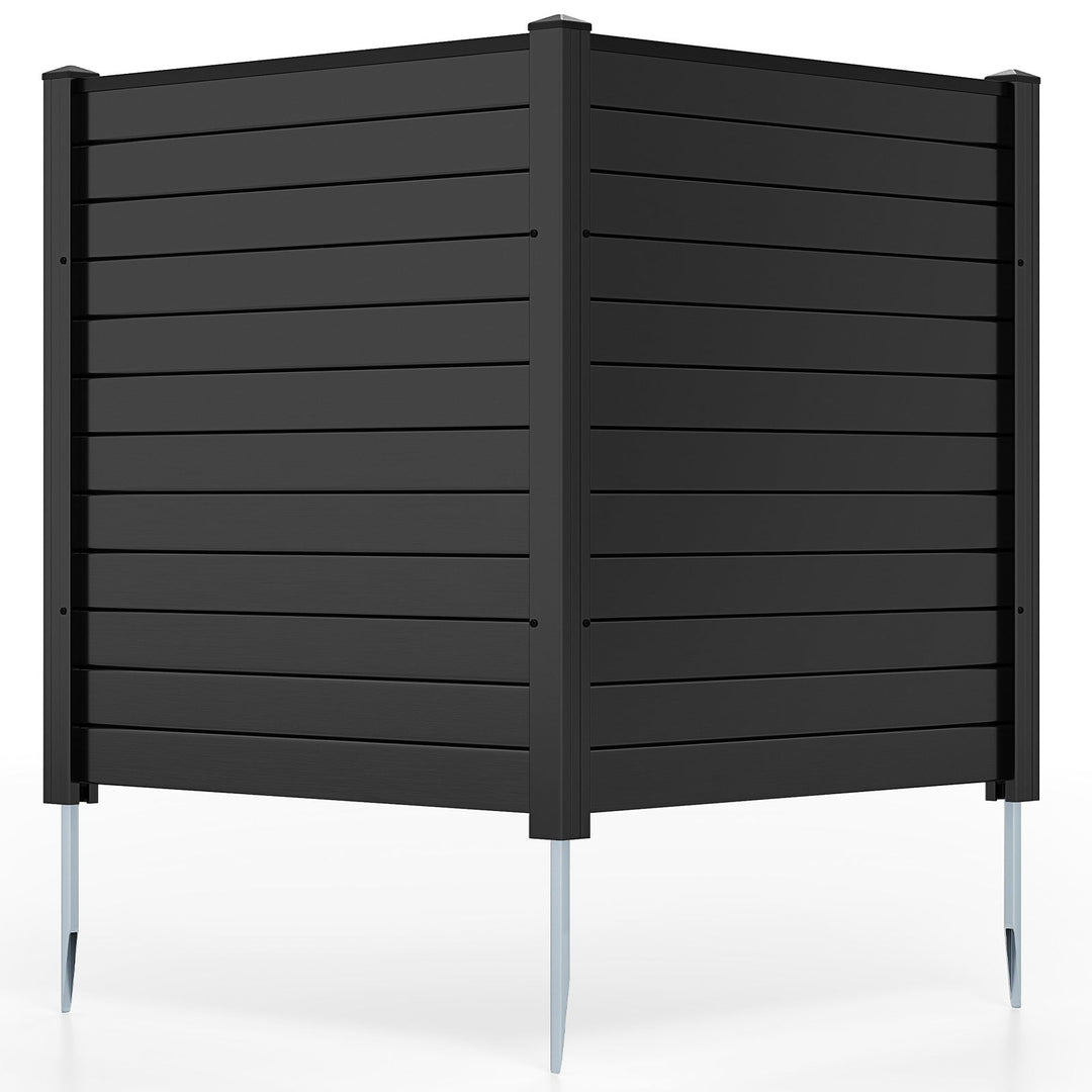 Freestanding 48 x 48 Inch Air Conditioner Fence with Metal Ground Stakes