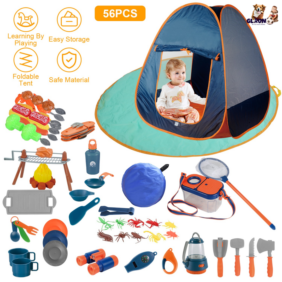 GBruno 56Pcs Kids Camping Toy Set