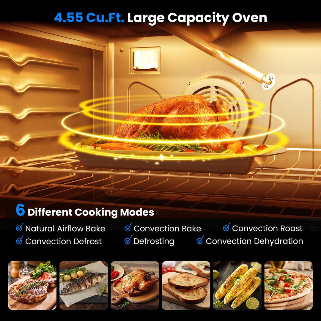 30 Inches 120V Natural Gas Range with 5 Burners Cooktop
