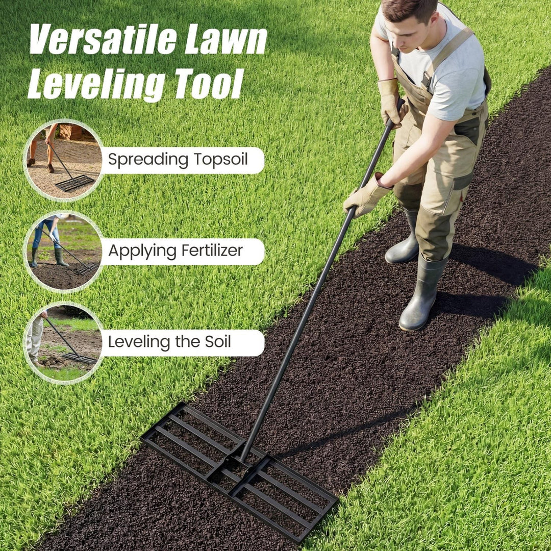 30 x 10 Inch Heavy Duty Lawn Level Tool with 69 Inch Handle