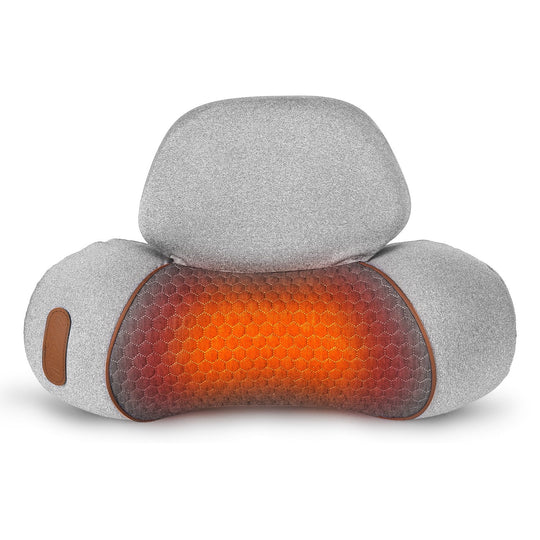 3 In 1 Neck Massager Pillow With Vibration Heating Therapy Airbag Stretching Memory Foam Fillings Ergonomic Cervical Massager With Portable Storage Ba