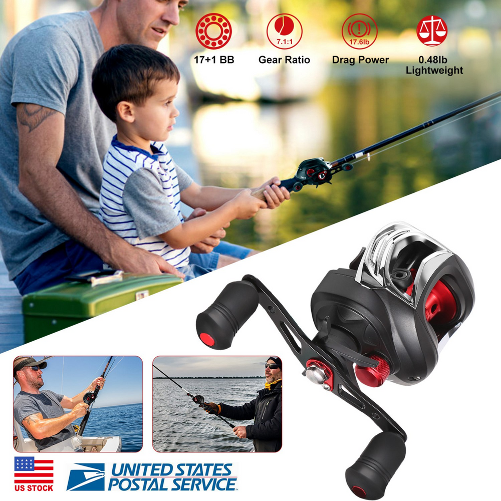 GBruno Baitcasting Fishing Reel