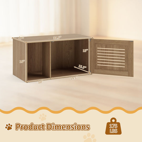 31.5" Cat Litter Box Enclosure with Side Entrance for Indoor Cats