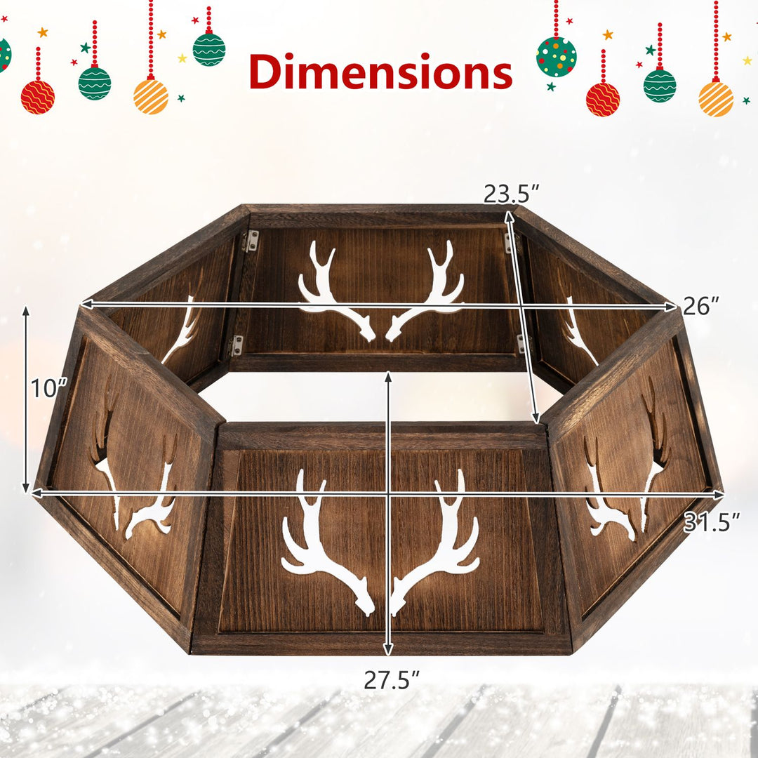 31.5" Christmas Tree Collar for 6/7.5/9 ft Artificial Trees with Tool-Free Setup