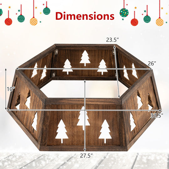 31.5" Christmas Tree Collar for 6/7.5/9 ft Artificial Trees with Tool-Free Setup