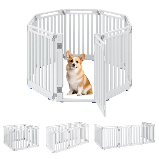 8-Panel Dog Playpen 31.5" Height Indoor Outdoor HDPE