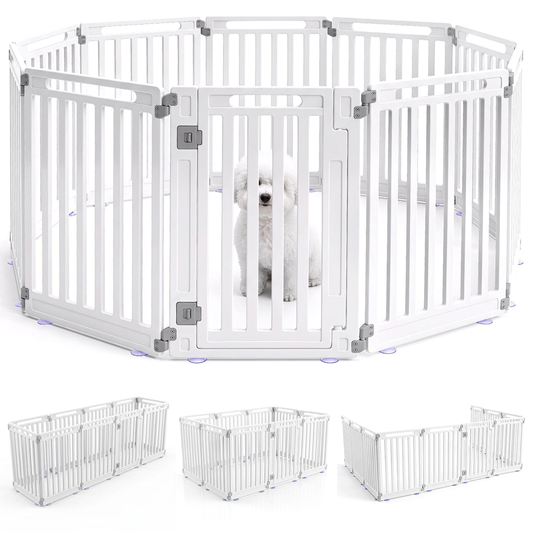 Dog Playpen 10 Panel 31.5" Height Indoor Outdoor Pet Fence