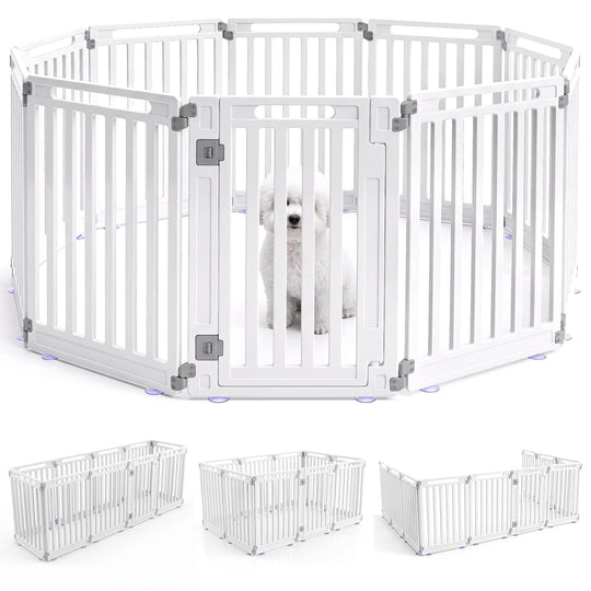 Dog Playpen 10 Panel 31.5" Height Indoor Outdoor Pet Fence