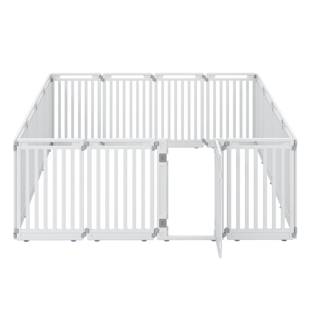 16-Panel Dog Playpen 31.5" Height Indoor Outdoor Pet Gate