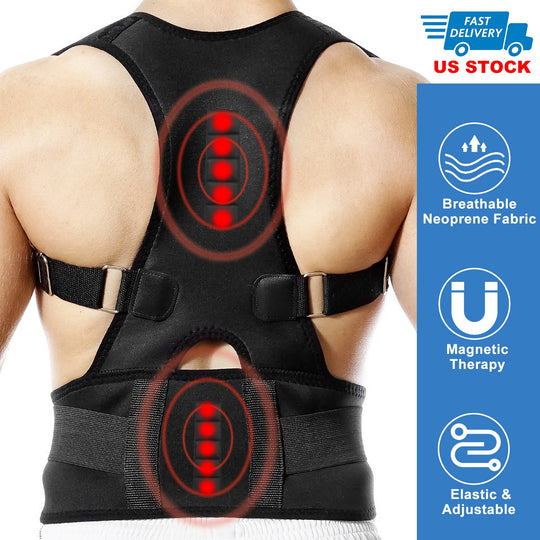 Posture Corrector Back Brace with Magnetic Lumbar Support