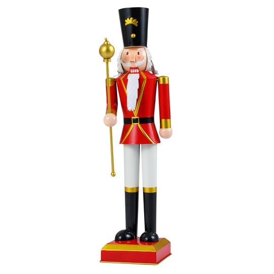 32.5 Inch Christmas Nutcracker with High Hat and Beautiful Scepter