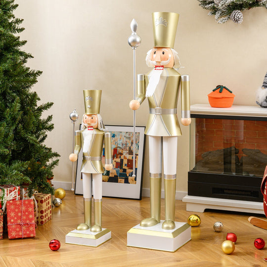 32.5 Inch Christmas Nutcracker with High Hat and Beautiful Scepter