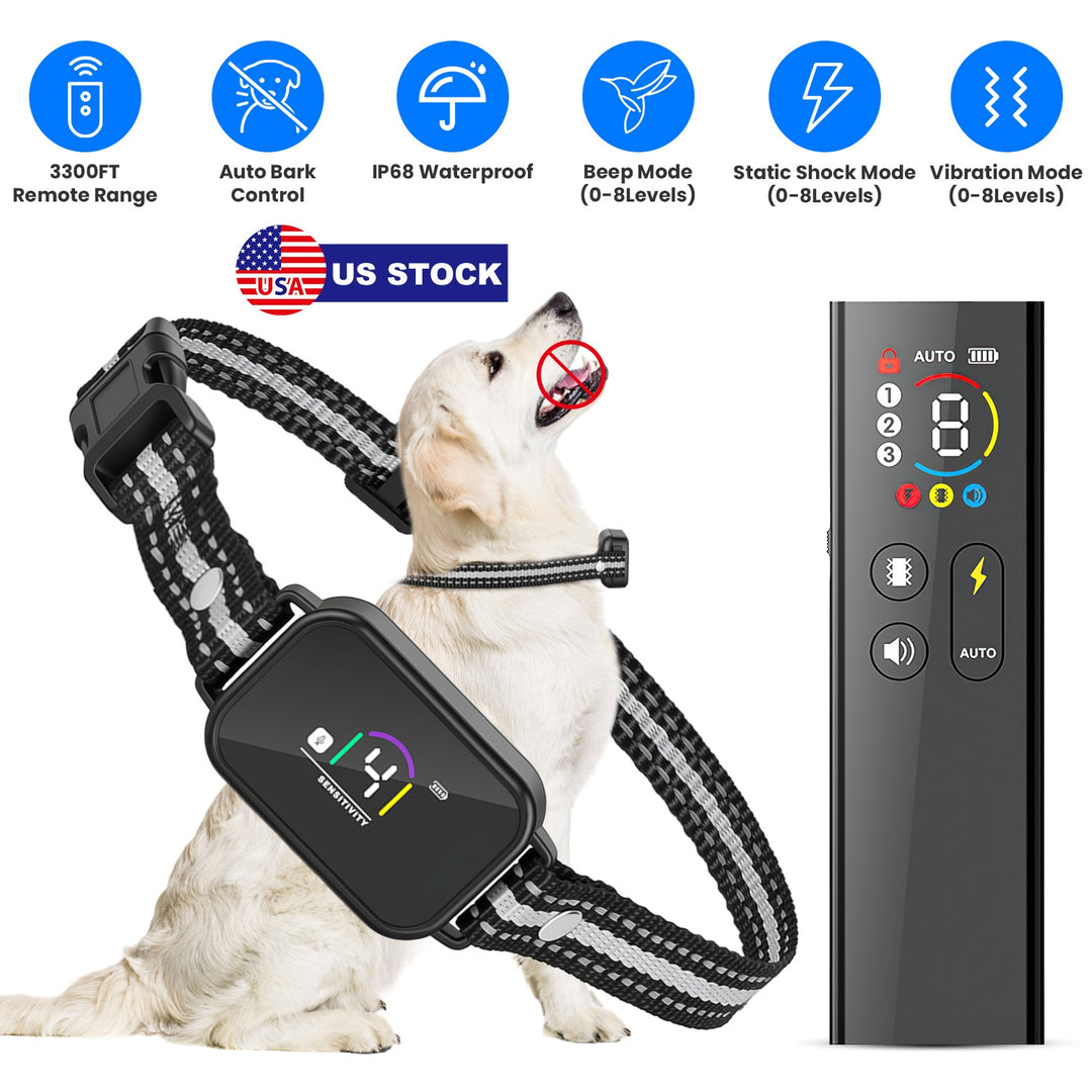 Dog Training Collar with Remote and Bark Control for Small Dogs