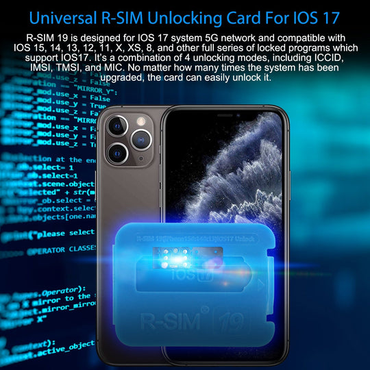 R-SIM19 Nano Unlock RSIM Card Fit for IOS Phone 15 14 13 12 11 Pro Max XR X 8 7 iOS17