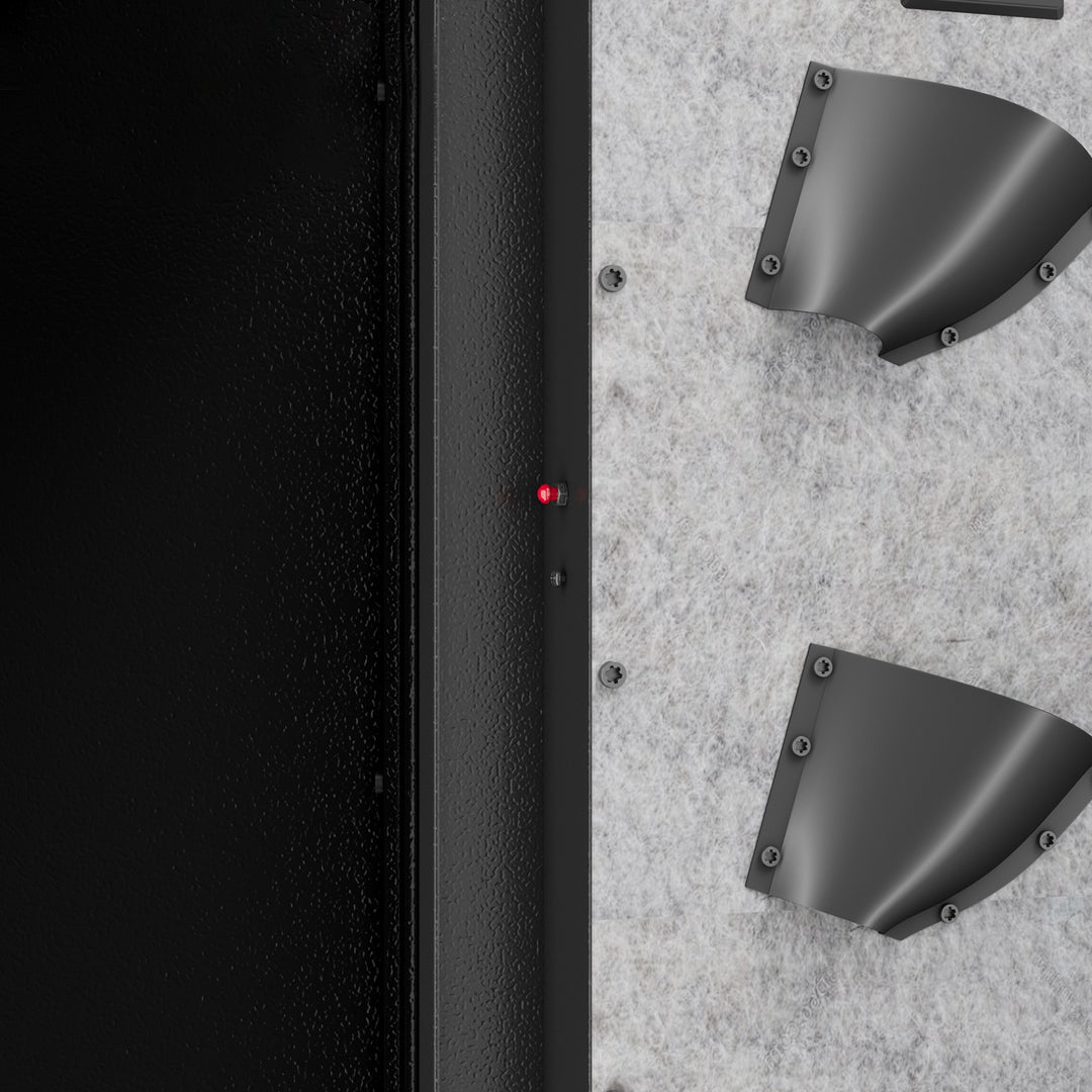 57In Biometric Gun Safe for Rifles and Pistols, Tall Metal Rifle Safe with Fingerprint Keypad and Key Access, Removable 