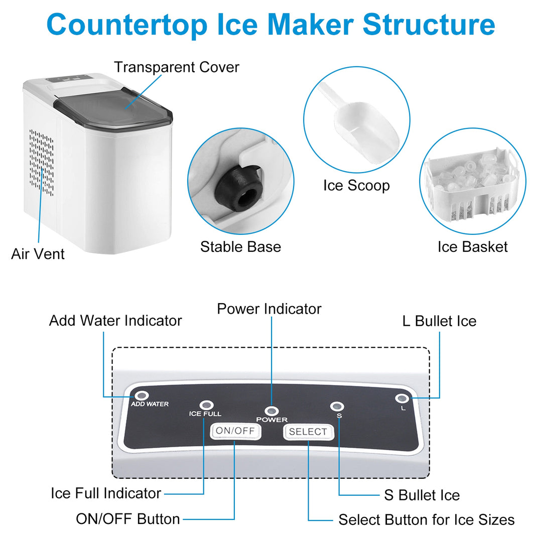 GBruno Electric Countertop Ice Maker